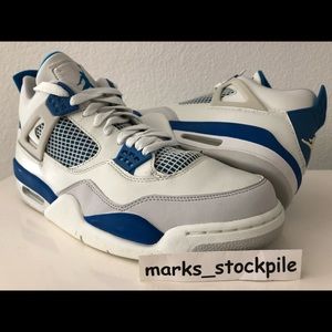 2006 NIKE AIR JORDAN IV 4 RETRO MILITARY BLUE 10.5